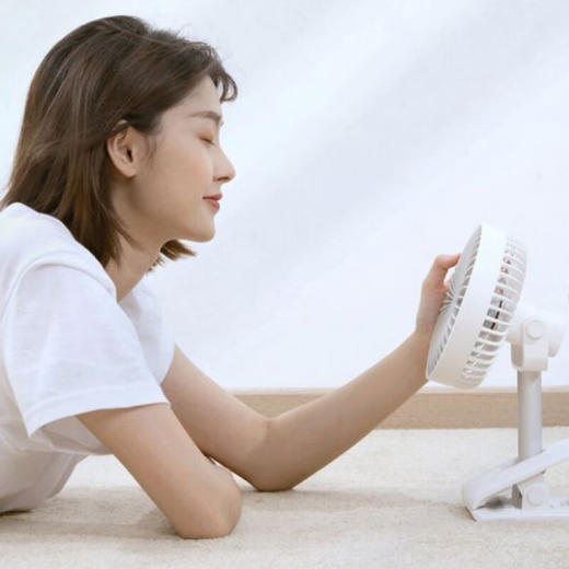 【小家电】几素4000mAh夹桌两用可充电电风扇小型学生宿舍夹子小风扇桌面办公台式迷你随身婴儿车床头 F7-B HF 商品图4