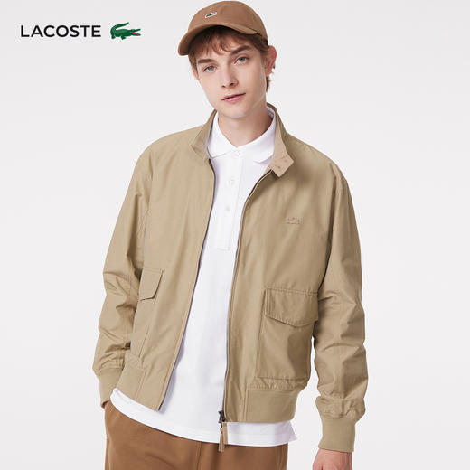 【海南专供价】Lacoste法国鳄鱼男装新款简约纯色拉链夹克外套BH8540-98 商品图0