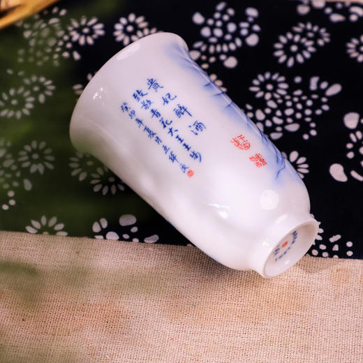 四大美人青花主人杯 青花大王王步第三代传人设计烧制 商品图6