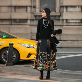 【林栖设计小店】（少量现货）纯色百搭高领羊绒衫秋冬新品多色弹力保暖套头打底衫女1934081