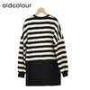 oldcolour条纹T恤洋装秋季新款设计感宽松显瘦短裙女O34103450 商品缩略图1