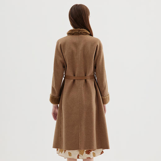 EITIE爱特爱冬季新款立领收腰显瘦百搭中长裙大衣外套7214932 商品图4