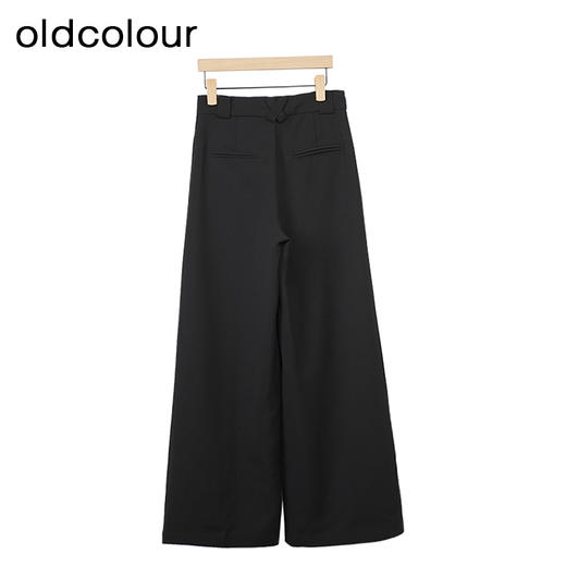 oldcolour简约高腰休闲裤秋季新款宽松显瘦阔腿裤女HO35073502 商品图1