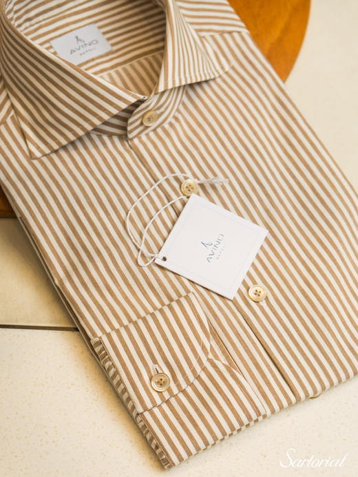 Avino 橘条海岛棉衬衫 商品图7