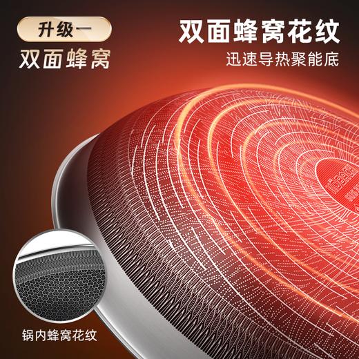 【小家电】康巴赫双面花纹不锈钢炒锅32cmCYS32S2 HF 商品图2