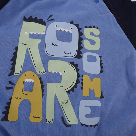 棉果果冬季新品男童5A抗菌圆领套头夹棉卫衣M412180223673 商品图1