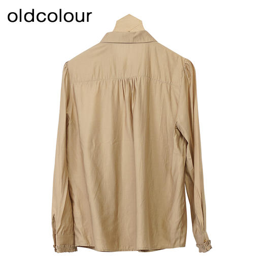 oldcolour休闲花边衬衫秋季新款宽松气质百搭纯色上衣女O32013213 商品图4