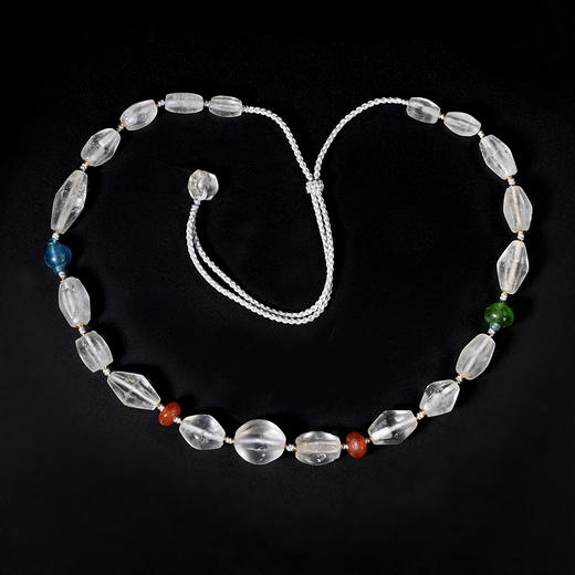 西亚高古白水晶+玲珑彩珠项链 商品图0