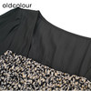 oldcolour碎花连衣裙秋季新款高腰气质方领长袖中长裙GO31103028 商品缩略图3