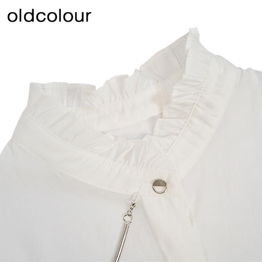 oldcolour白色简约休闲衬衫秋季新款宽松显瘦百搭上衣女O33013364 商品图2