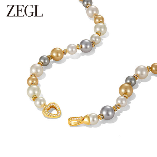 ZEGL法式秋冬人造珍珠项链毛衣链女长款轻奢小众高级感气质锁骨链 商品图0