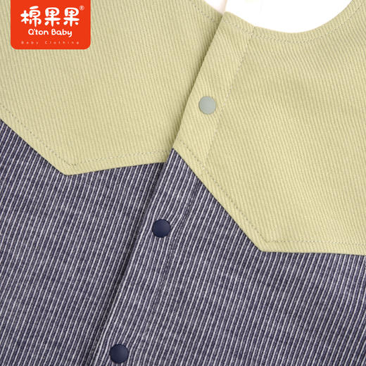 棉果果冬季新品男童斜纹针织对开夹棉连体衣哈衣M412722423686 商品图3