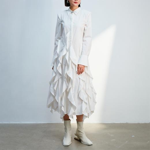 LIYIHAN 荷叶边长款连衣裙 Y233L08801 商品图0