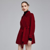 NH924斯尔丽23冬季新款装饰扣时尚翻领系腰带小个子双面呢大衣 商品缩略图2