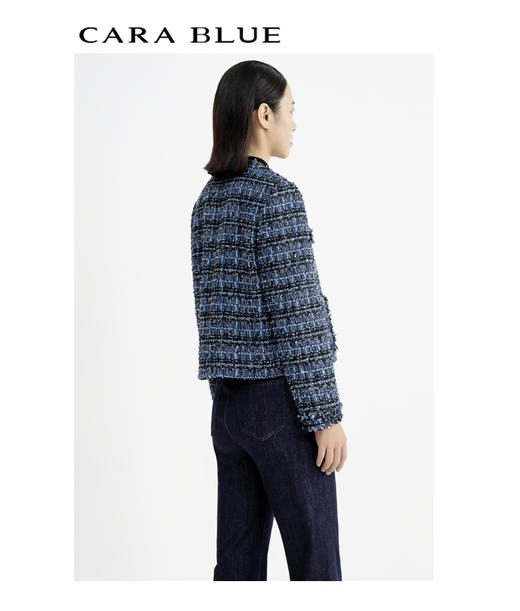 CARA BLUE气质V领香风夹克 商品图2