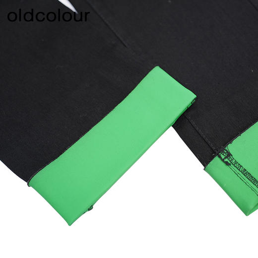 oldcolour黑色高腰牛仔裤新款时尚修身显瘦卷边铅笔裤女O32113255 商品图4