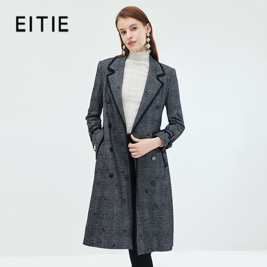 EITIE爱特爱冬季新款经典双排扣大气外套女大衣7214934 商品图0