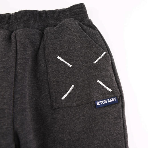 棉果果冬季新品男童针织夹棉长裤M412200823678 商品图1