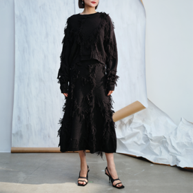 LIYIHAN 流苏毛衫半裙 Y233M10690