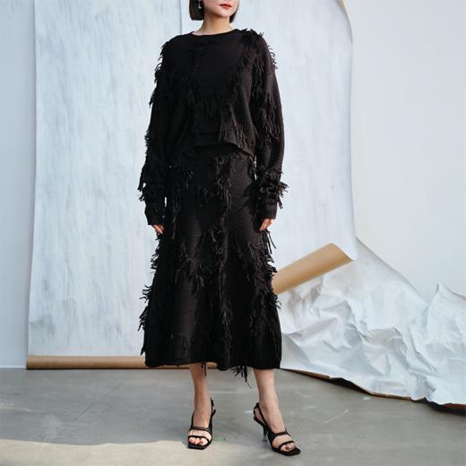 LIYIHAN 流苏毛衫半裙 Y233M10690 商品图0