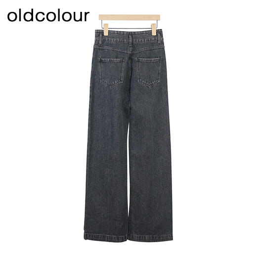 oldcolour复古高腰牛仔裤秋季新款宽松显瘦长款直筒裤女O34113455 商品图3