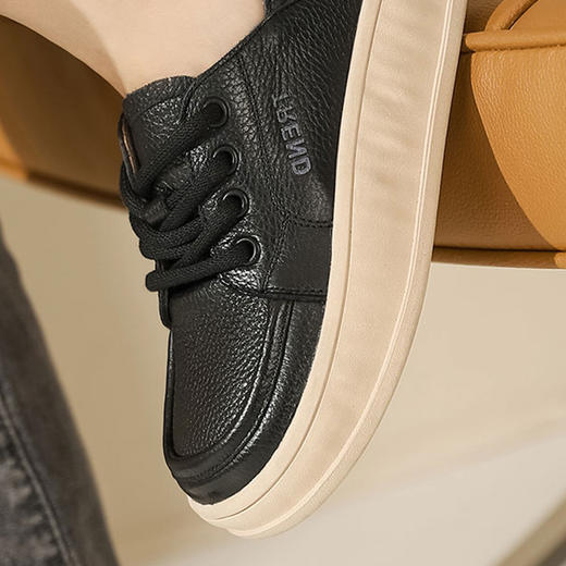 23年秋新款【牛皮】简约厚底鞋舒适系带皮鞋百搭女休闲鞋T23CM34391 商品图3