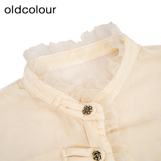 oldcolour米白色长袖衬衫秋季新款气质通勤宽松上衣女O34013468 商品图2