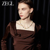 ZEGL法式秋冬人造珍珠项链毛衣链女长款轻奢小众高级感气质锁骨链 商品缩略图3