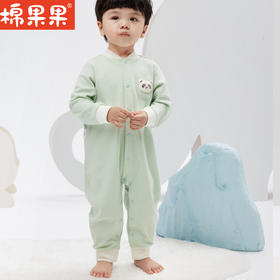 棉果果冬季新品内衣家居暖姜3A抗菌对开连体衣M411722423707