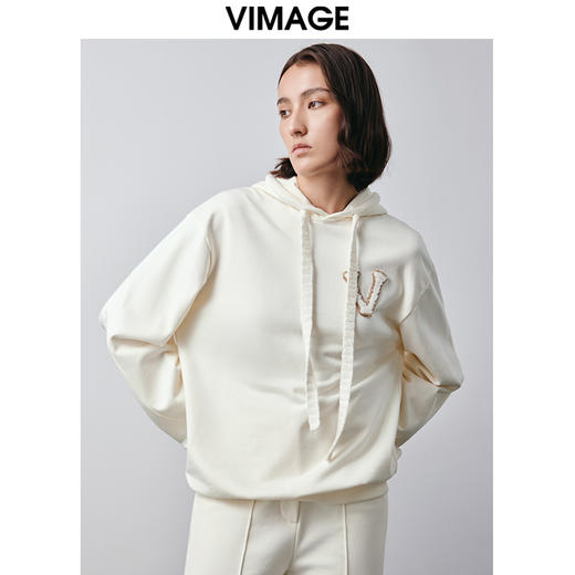 VIMAGE纬漫纪冬季新款时尚连帽休闲卫衣套头上衣V2013623 商品图3