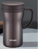 虎牌不锈钢真空办公杯时尚泡茶杯CWN-A48C-咖啡色 0.52L 商品缩略图1