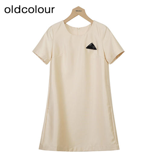 oldcolour法式优雅连衣裙秋季新款简约气质宽松短裙女GO31101825 商品图0