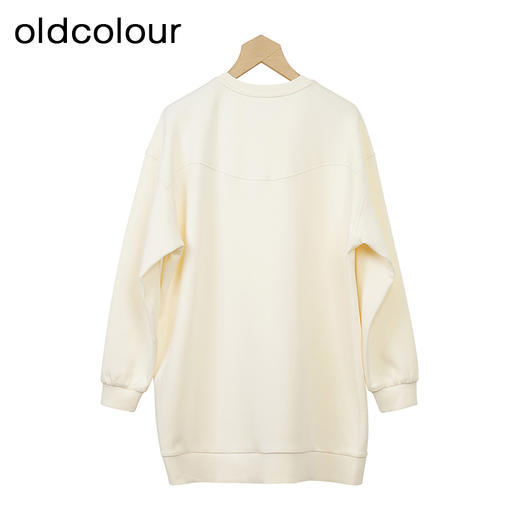 oldcolour中长款卫衣秋季新款设计感宽松显瘦圆领上衣女O34103454 商品图1