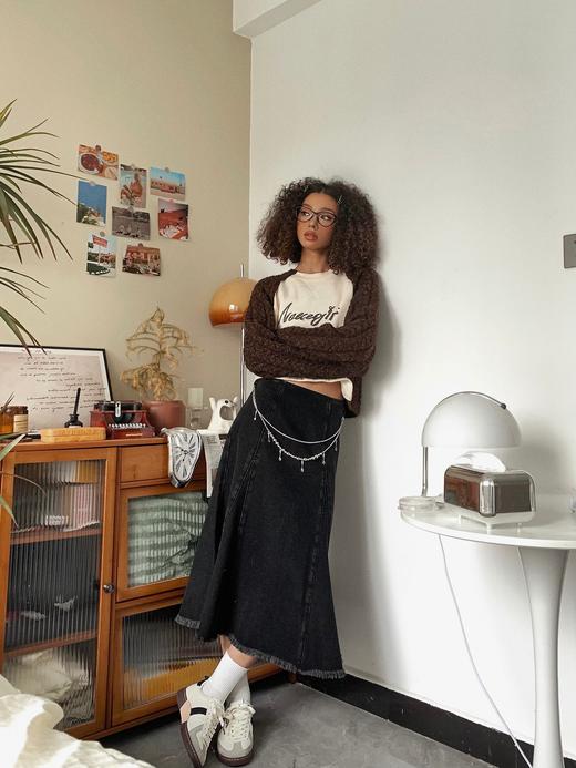 毛织拼接套头衫 商品图1