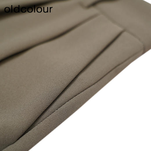 oldcolour复古高腰休闲裤秋季新款宽松阔腿西装裤女GO31073861 商品图3