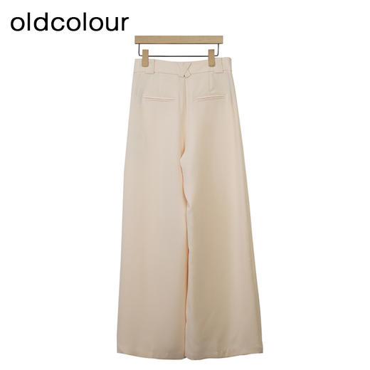 oldcolour简约高腰休闲裤秋季新款宽松显瘦阔腿裤女HO35073502 商品图3