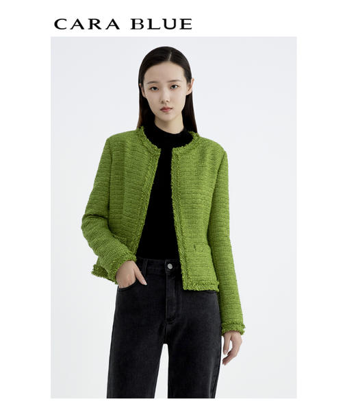 CARA BLUE气质短款香风夹克 商品图1