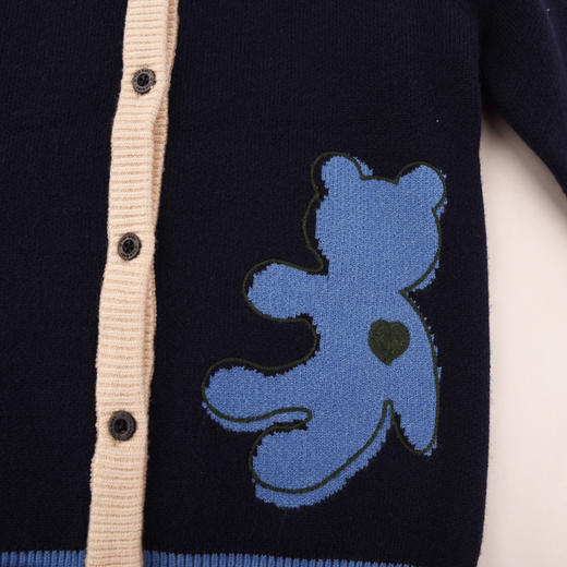 棉果果冬季新品男童兔绒包芯纱针织开衫毛衣M412161223672 商品图2