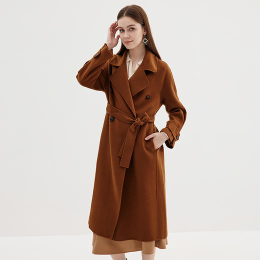 EITIE爱特爱冬季新款气质翻领收腰显瘦大衣外套7214909 商品图1