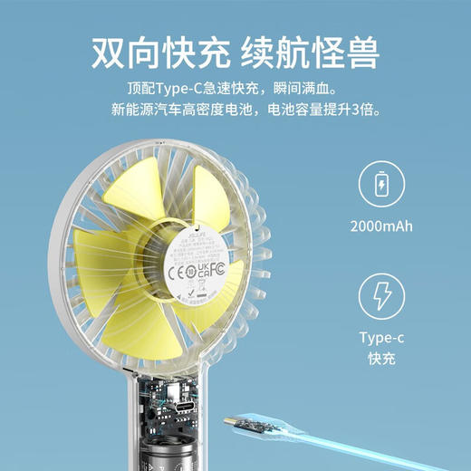 【小家电】几素轻巧便携可手持可桌面风扇FA21 HF 商品图5
