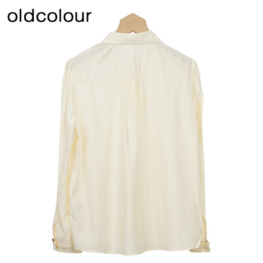 oldcolour休闲花边衬衫秋季新款宽松气质百搭纯色上衣女O32013213 商品图2