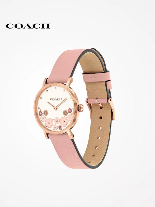 【情人节礼物】【下单送玫瑰金钛钢手镯】明星同款 COACH 蔻驰 中国龙年生肖限定手表 简约皮带石英女表 商品图2