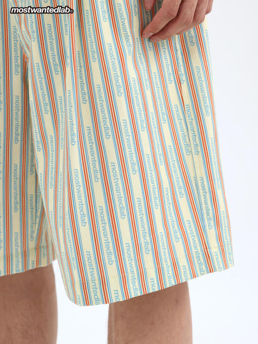 mostwantedlab彩虹MWL-2212061/撞色条纹印花五分裤 商品图1