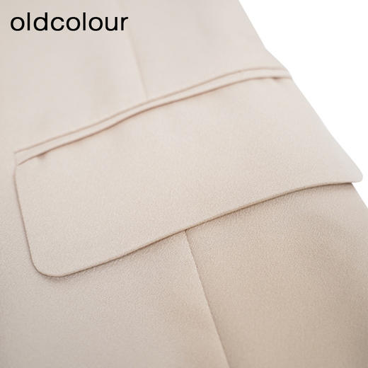 oldcolour杏色简约西装秋季新款气质百搭通勤外套女GO31048873 商品图3