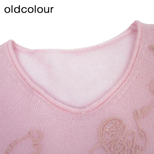 oldcolour长袖薄款针织衫秋季新款时尚气质百搭毛衣女O33052343 商品图2