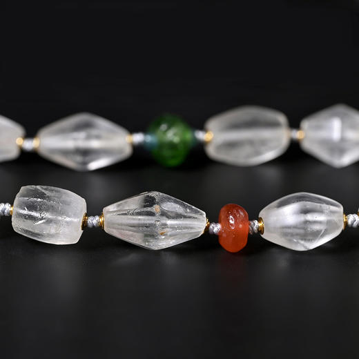 西亚高古白水晶+玲珑彩珠项链 商品图3