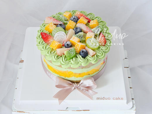缤纷蛋糕系列｜ 抹茶鲜果缤纷，如图款式，新鲜水果，动物性淡奶油~ 商品图0