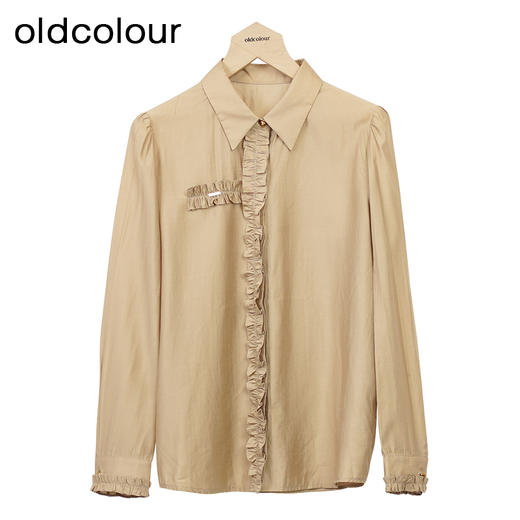 oldcolour休闲花边衬衫秋季新款宽松气质百搭纯色上衣女O32013213 商品图1