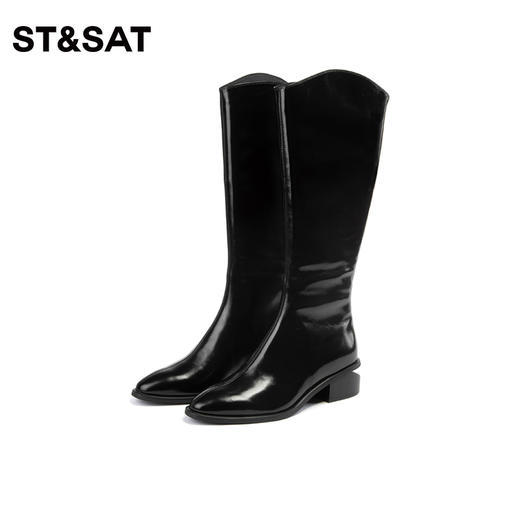 星期六时髦尖头西部牛仔靴骑士靴SS34117519 商品图7