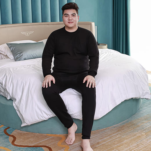 【新款DPD】大依优型大码男装加绒保暖套装内衣弹力加绒舒适保暖秋衣秋裤 商品图1